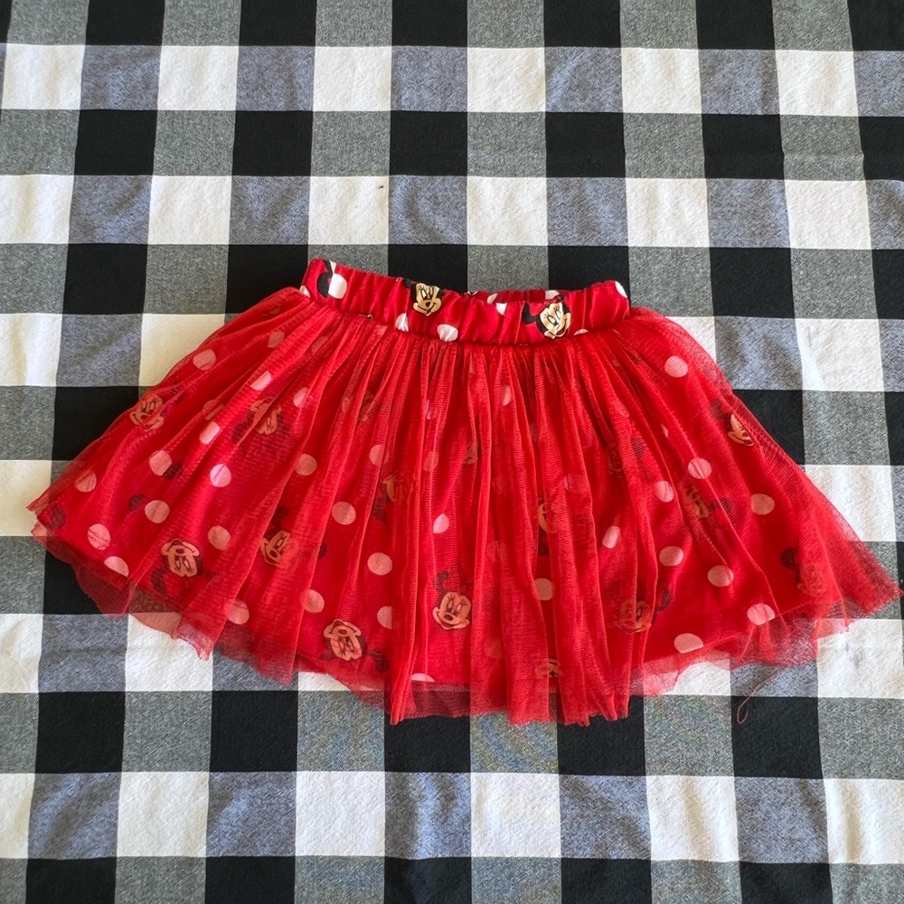 Red Minnie Tulle Skirt with Polka Dots